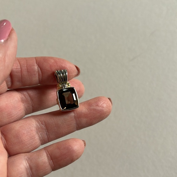 LAGOS S/S 18K gold Smoky Quartz pendant - Picture 13 of 14